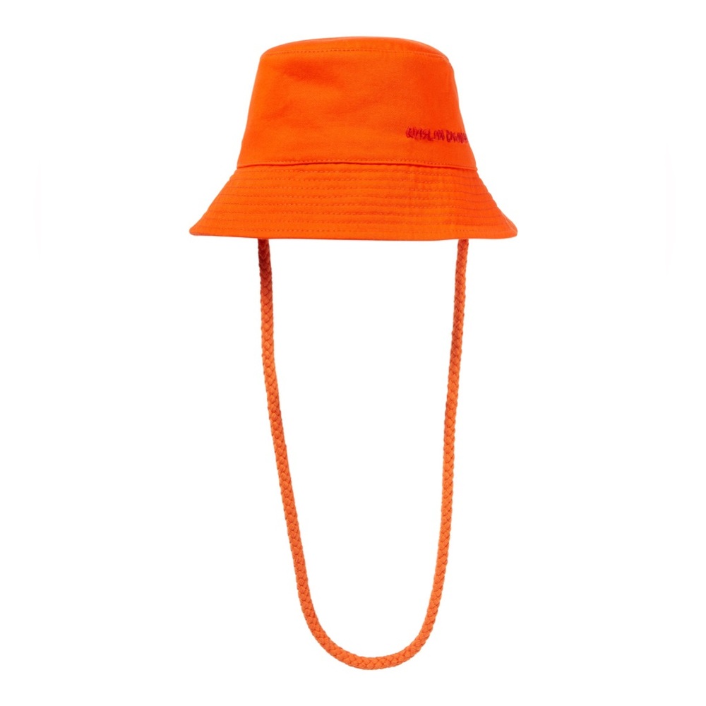 RUSLAN BAGINSKIY Embroidered Orange Cotton Bucket Hat Size Large New without tag - Picture 2 of 14
